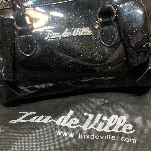 Lux de Ville Black Sparkle Satchel - Picture 9 of 9